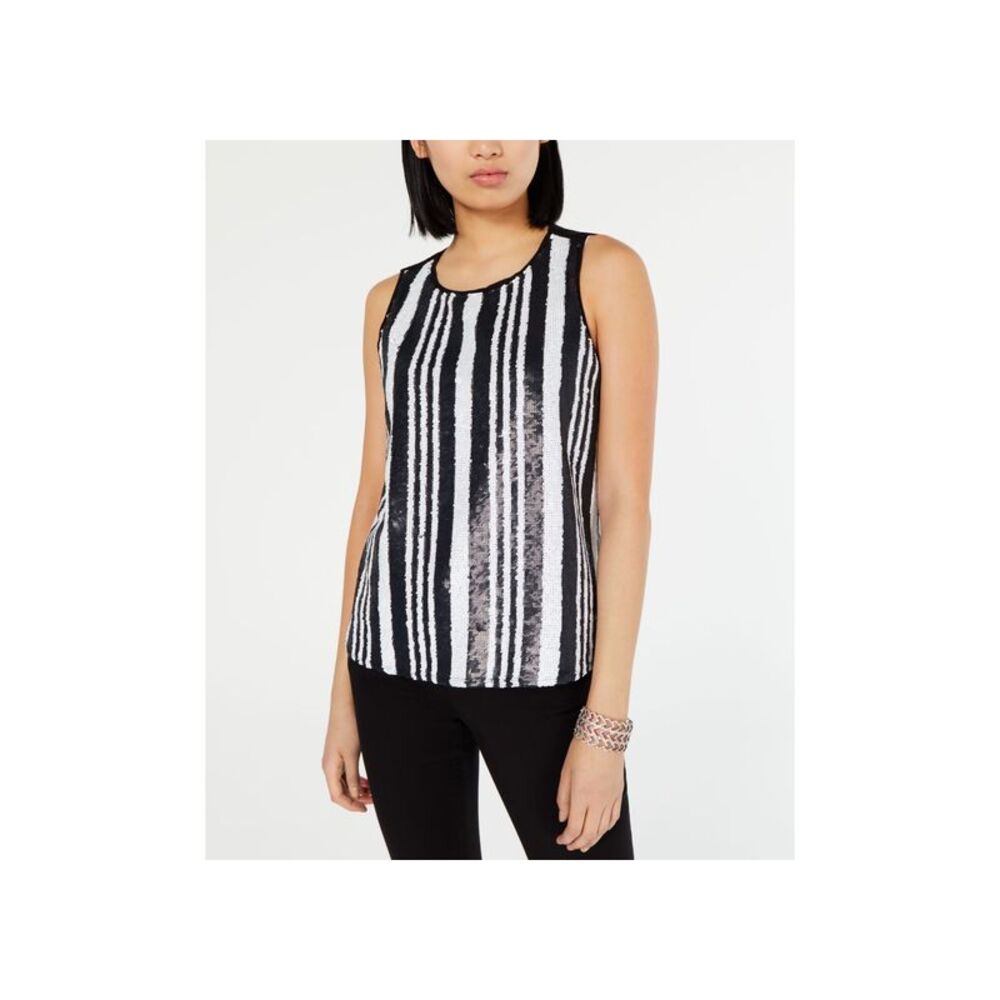 INC International Concepts Striped Sequined Tank Top
